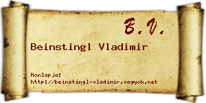 Beinstingl Vladimir névjegykártya